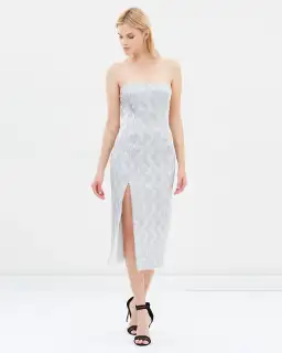 Manning Cartell No Filter Strapless Dress Silver Size 10