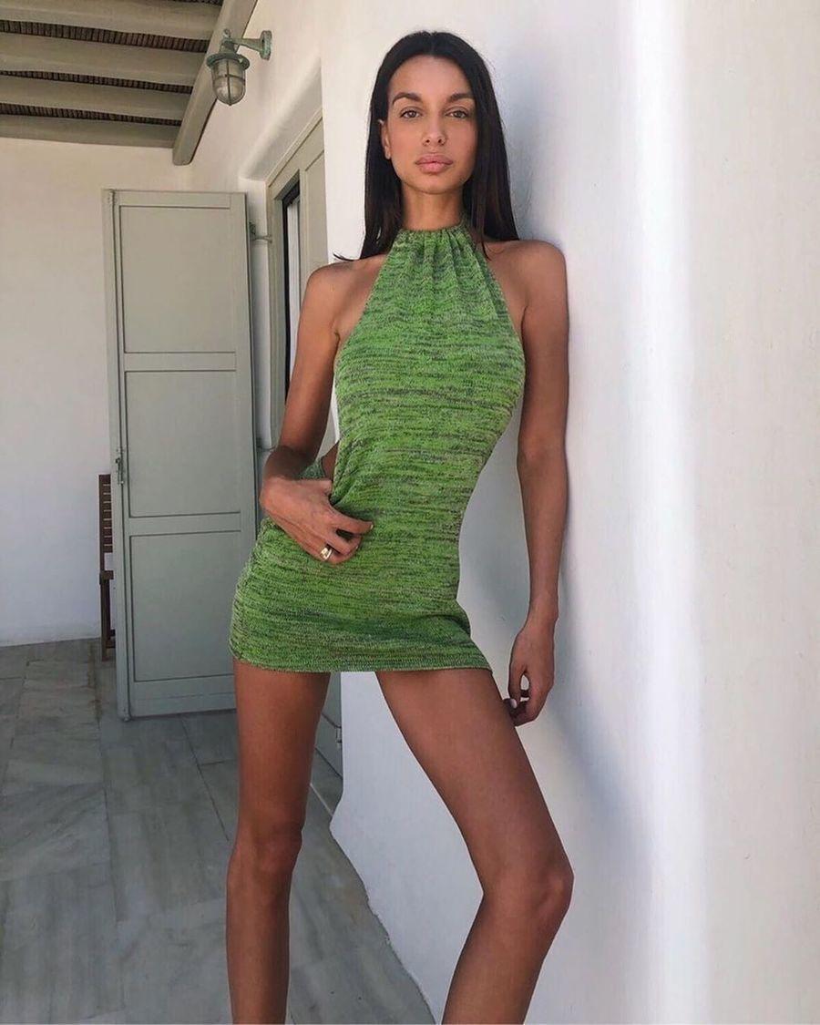Bamba Swim Bounty Dress Green Size 8 for rent on The Volte - main image