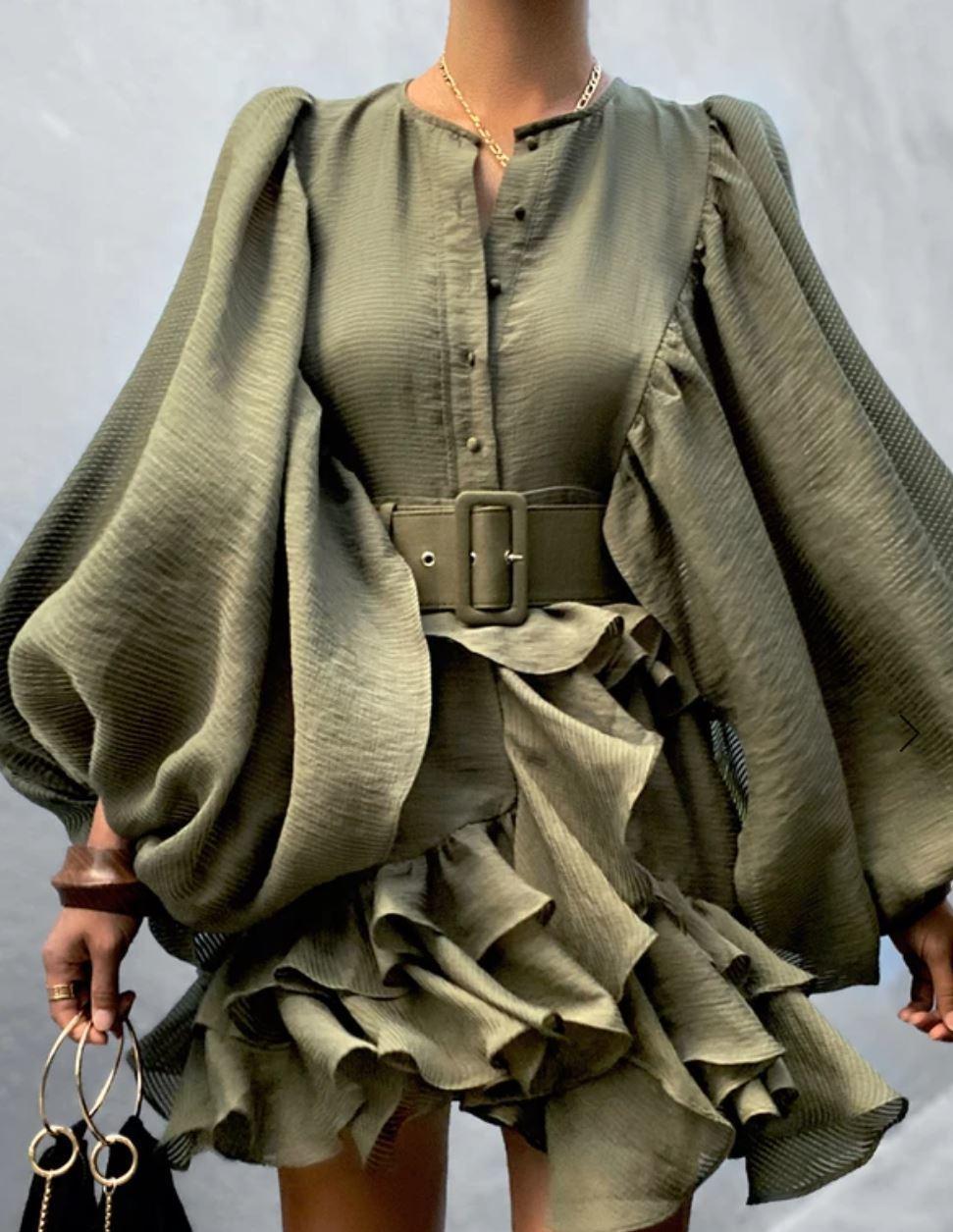 CHARLOTTE DRAPED MINI DRESS - SIZE 6 for rent on The Volte - main image