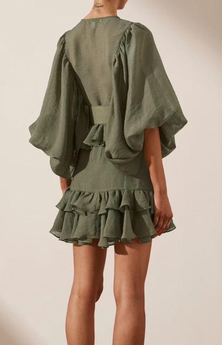 CHARLOTTE DRAPED MINI DRESS - SIZE 6 for rent on The Volte - main image