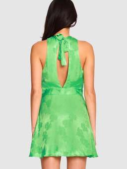 Alice McCall Memory Lane Satin Mini Dress Green Size 12