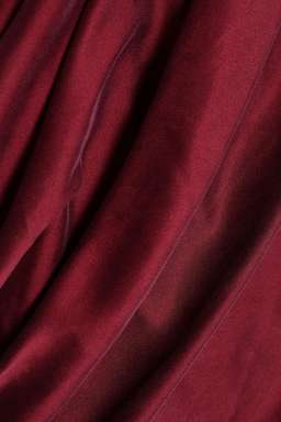 Zimmermann Ruched One Shoulder Washed Silk Mini Dress Burgundy Size 6 for rent on The Volte - image 4