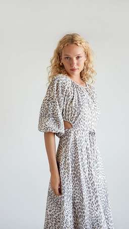 Bec + Bridge Ocelot Midi Dress Size 12 for rent on The Volte - image 1