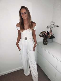 Sheike Amore Jumpsuit - White Size 6