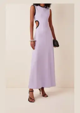 Christopher Esber Fran Cutout Ribbed Knit Dress Purple Size 6 for rent on The Volte - image 1