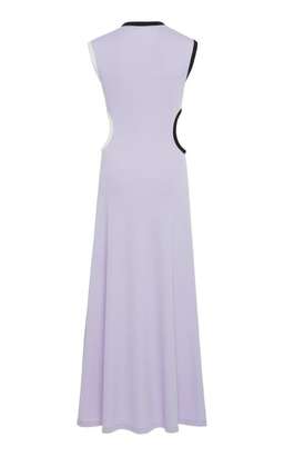 Christopher Esber Fran Cutout Ribbed Knit Dress Purple Size 6 for rent on The Volte - image 4