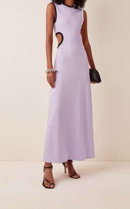 Christopher Esber Fran Cutout Ribbed Knit Dress Purple Size 6 for rent on The Volte - image 5