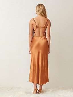 Bec & Bridge Lani Midi Dress Caramel Size 6 for rent on The Volte - image 3