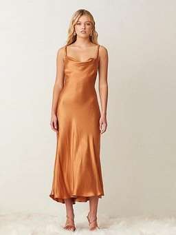 Bec & Bridge Lani Midi Dress Caramel Size 6 for rent on The Volte - image 1