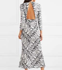 Rixo Open-back Ruffled Animal Print Maxi Dress Size 6 for rent on The Volte - image 2