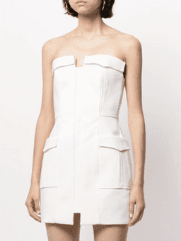 Dion Lee Pocket Bustier Mini Dress White Size 8