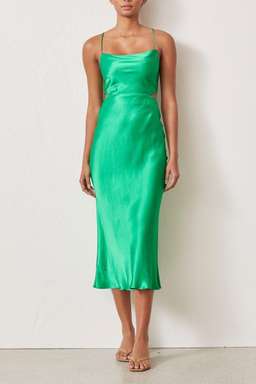 Bec & Bridge Loren Cut Out Midi Dress Green Size 8 for rent on The Volte - image 2