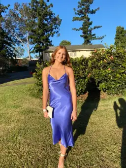 Rat & Boa Azure Midi Dress Blue Size 6