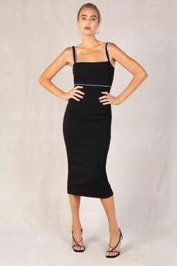 MISHA Blake Midi Dress Black Size 6/XS for rent on The Volte - image 1