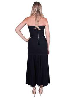 Dion Lee Linear Pleat Crepe Strapless Dress - Black - Size 10