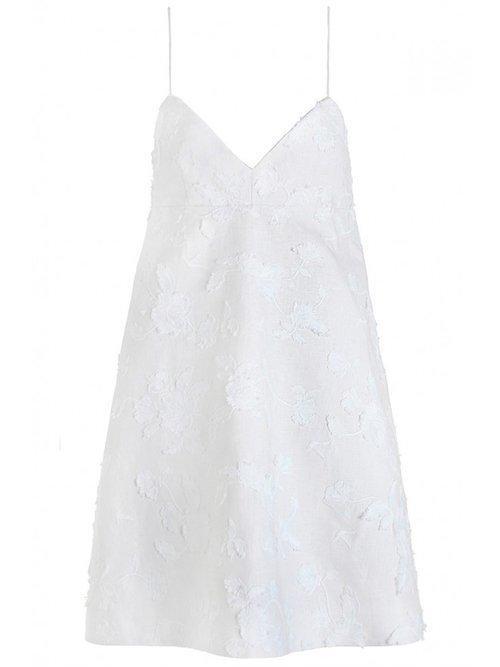 Zimmermann Mischief Dawning Mini Dress Pearl Size 8 for rent on The Volte - main image