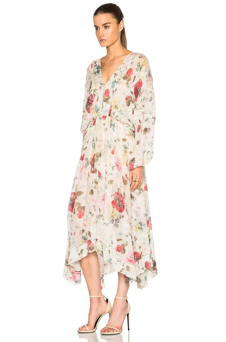 Zimmermann Mischief Ladder Midi Dress Floral Size 8 for rent on The Volte - main image