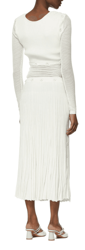 Christopher Esber Deconstructed Knit Dress White Size 8 for rent on The Volte - main image