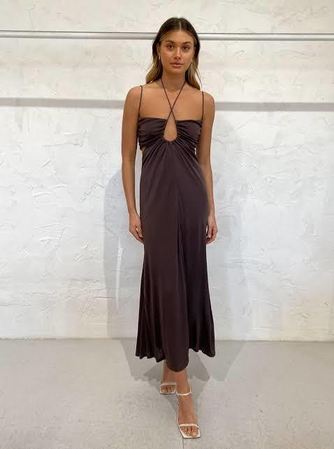 Manning Cartell Sweet Obsession Slip Dress Brown Size 8 for rent on The Volte - main image