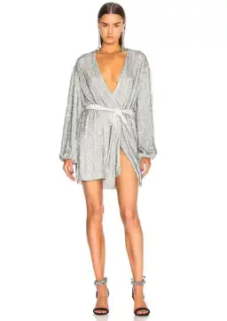Retrofete Gabrielle Robe Silver Size S / Au 8 for rent on The Volte - image 1