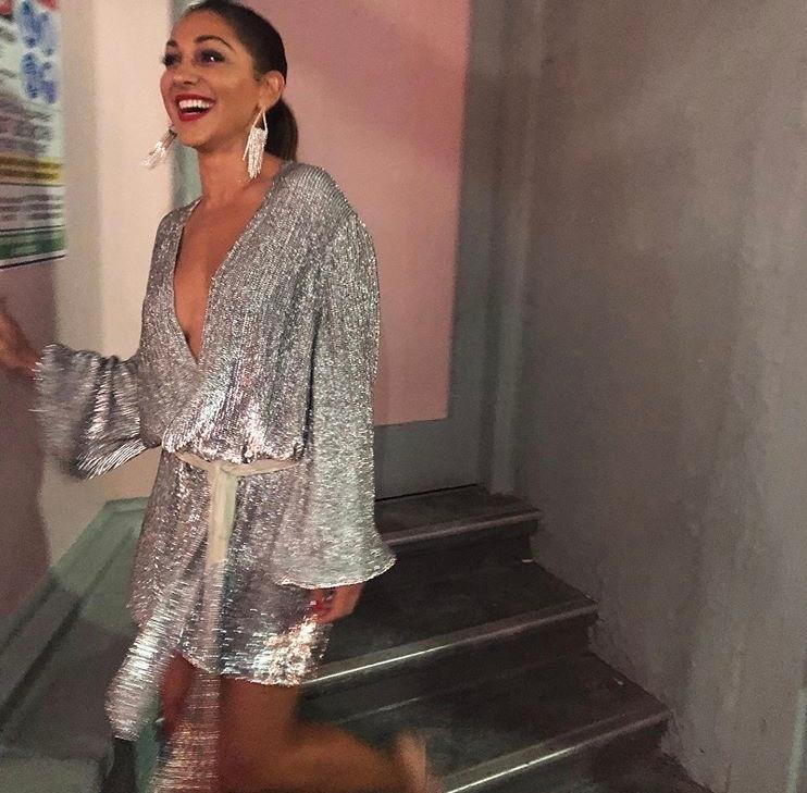 Retrofete Gabrielle Robe Silver Size S / Au 8 for rent on The Volte - main image