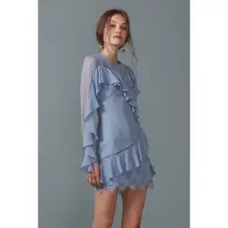 Keepsake the Label Better Days Long Sleeve Lace Dress Blue Size AU 6 for rent on The Volte - image 5