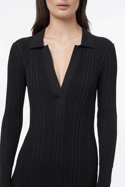 Manning Cartell Split Screen L/S Knit Dress Black Size 8 for rent on The Volte - image 3