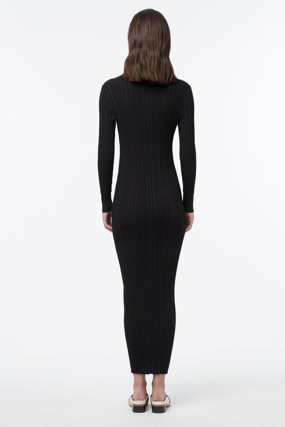 Manning Cartell Split Screen L/S Knit Dress Black Size 8 for rent on The Volte - main image