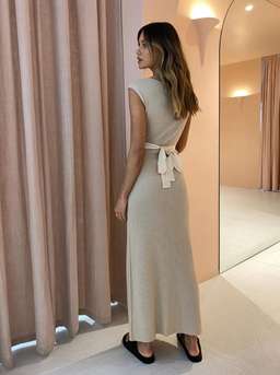 Bec & Bridge Burrows Knit Dress Cream Size 6