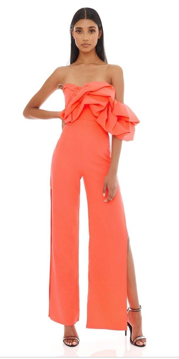 Eliya The Label Layla Pantsuit Orange Size 12 for rent on The Volte - main image
