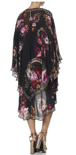 Camilla Mirror Mirror Cape Overlay Dress Black Size 12 for rent on The Volte - image 4