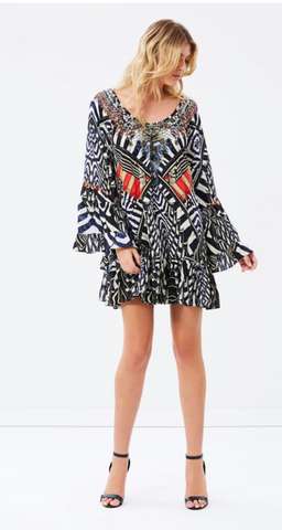 Camilla 'Louwalan Tales' A Line Frill Dress Size S