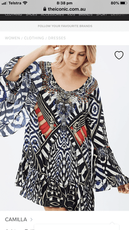 Camilla 'Louwalan Tales' A Line Frill Dress Size S