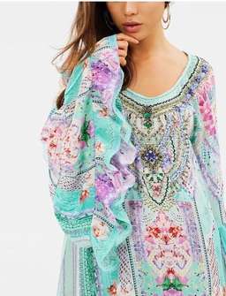 Camilla 'Garden State' A Line Frill Dress Size XL