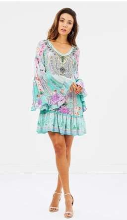 Camilla 'Garden State' A Line Frill Dress Size XL