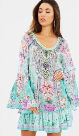 Camilla 'Garden State' A Line Frill Dress Size XL