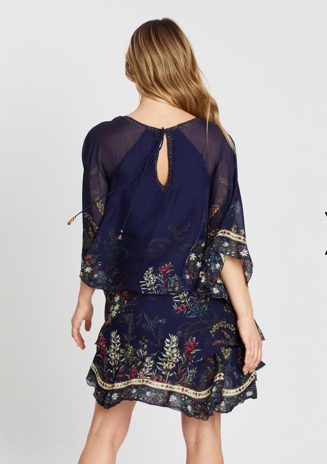 Camilla Wings in Arms Layered Frill Short Dress Print Size 12 for rent on The Volte - main image