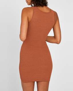 By Johnny Curve Knit Mini Dress Brown Size 6 for rent on The Volte - image 3