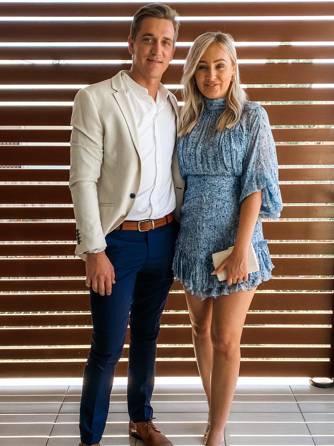 Shona Joy Harmony High Neck Ruched Mini Dress Blue Size 10 for rent on The Volte - main image