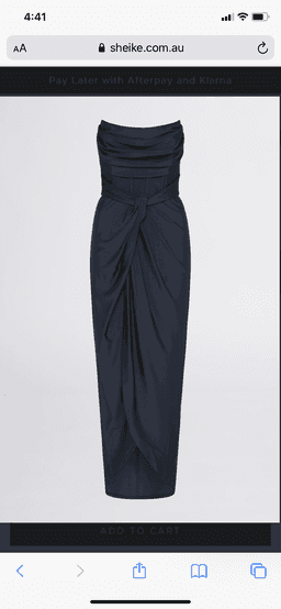 Shieke Ink Jersey Midi Dress Blue Size 6 for rent on The Volte - image 4