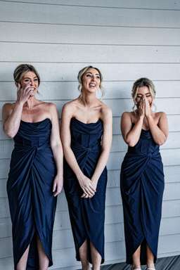 Shieke Ink Jersey Midi Dress Blue Size 6 for rent on The Volte - image 6