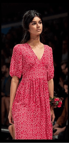 YB J'aime Geranium Silk Chelsea Dress size 10 for rent on The Volte - main image