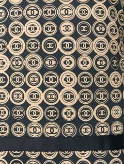 Chanel Logo Coin Medallion Dress Print Size 8