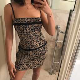 Chanel Logo Coin Medallion Dress Print Size 8