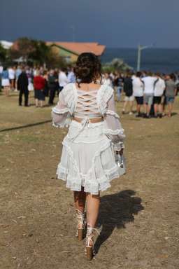 Zimmermann Suraya Cut Out Dress Ivory Size 8 for rent on The Volte - image 3