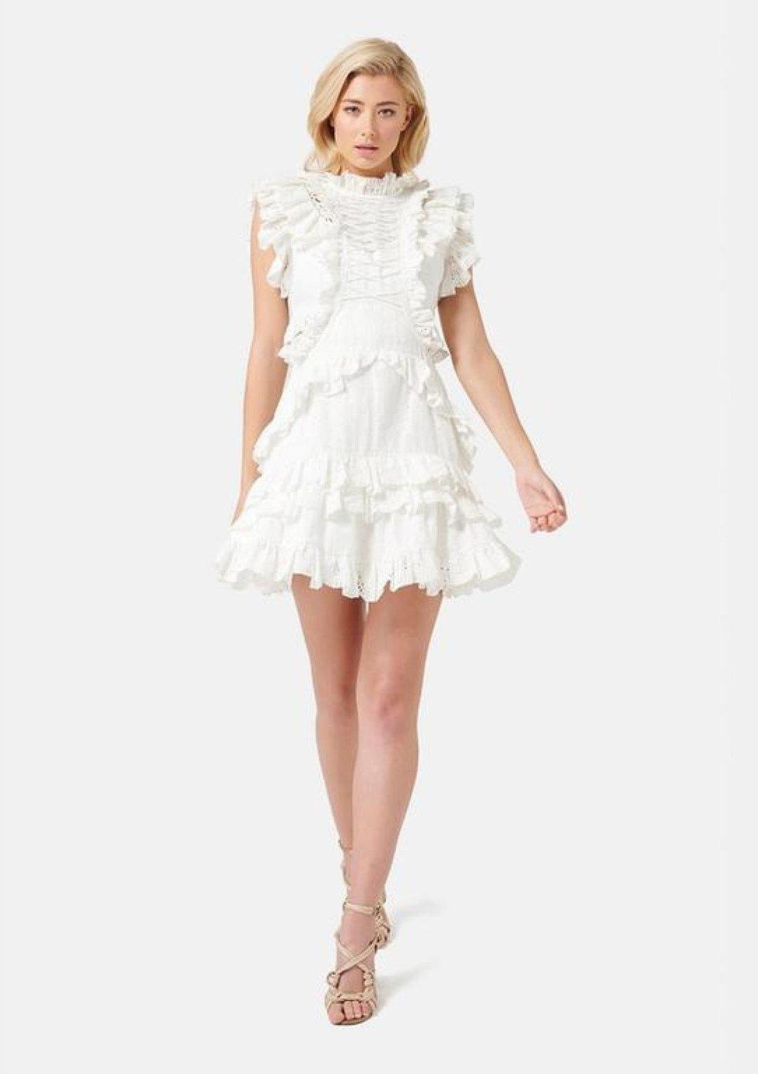 Thurley Seven Seas Mini Dress White Size 6 for rent on The Volte - main image
