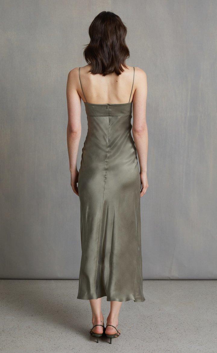 Bec & Bridge, Classic silk tie midi dress, size 12 for rent on The Volte - main image