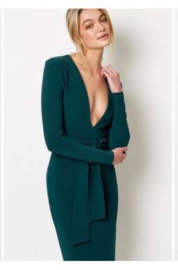 Tasha Midi Dress in Emerald for rent on The Volte - image 5