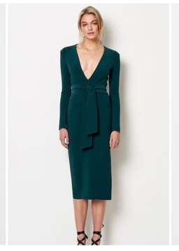 Tasha Midi Dress in Emerald for rent on The Volte - image 4