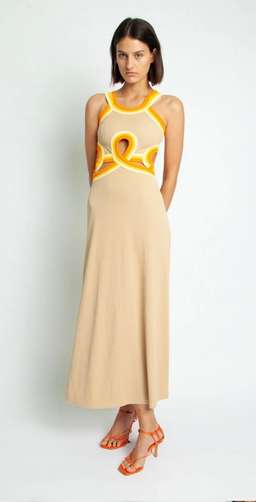 Christopher Esber Looped Verner Bind Multi Strapped Dress Print Size 8 for rent on The Volte - image 1